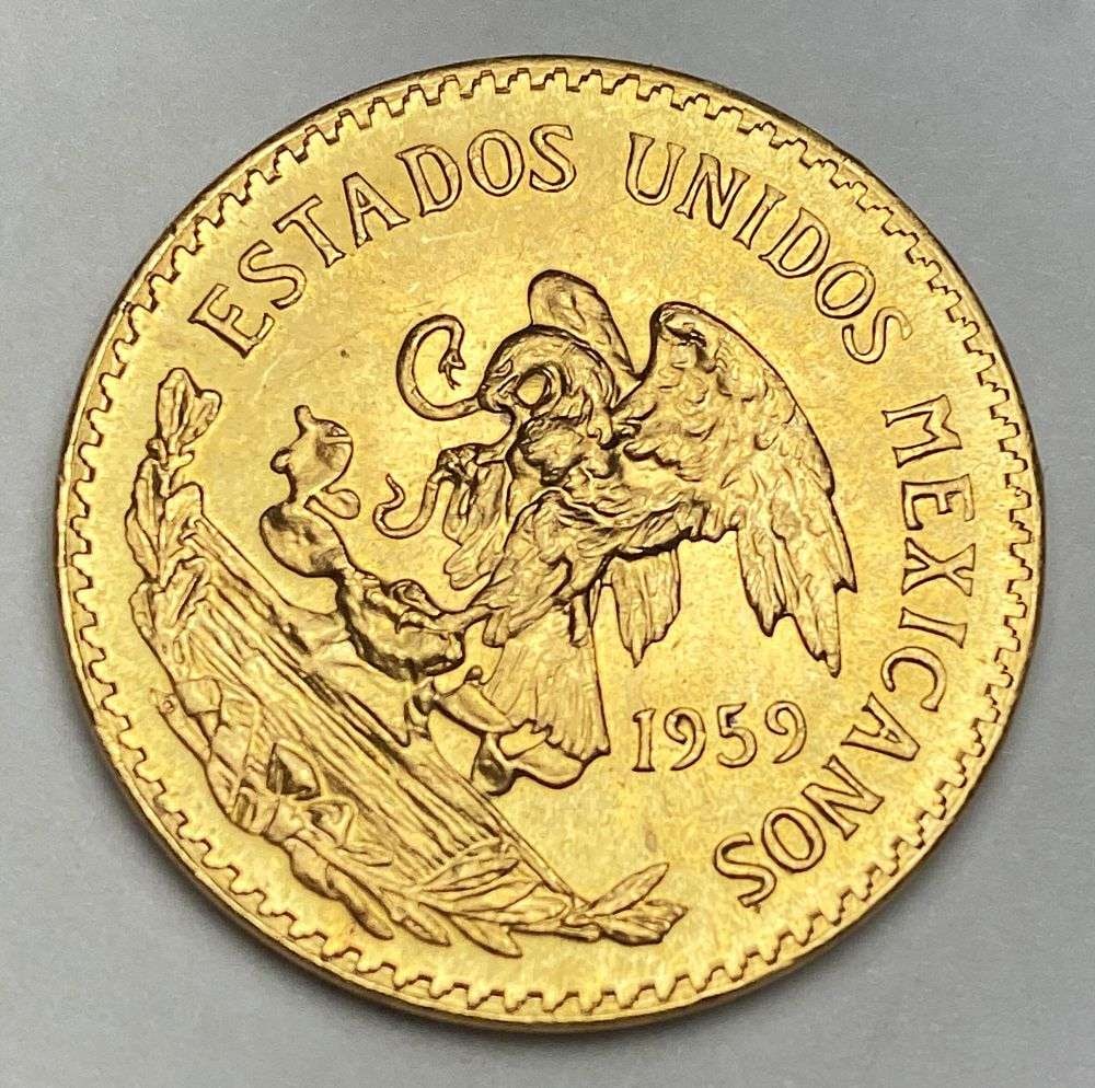 Last Minute! Vintage 1959 Mexico Gold 20 Pesos (1 of 2)