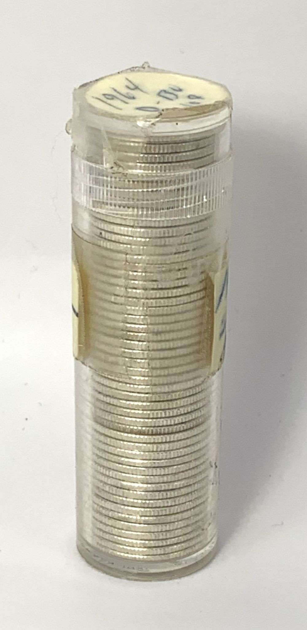 Last Minute! Roll (50-coins) 1964-D Mint Fresh Silver Roosevelt Dimes (1 of 2)