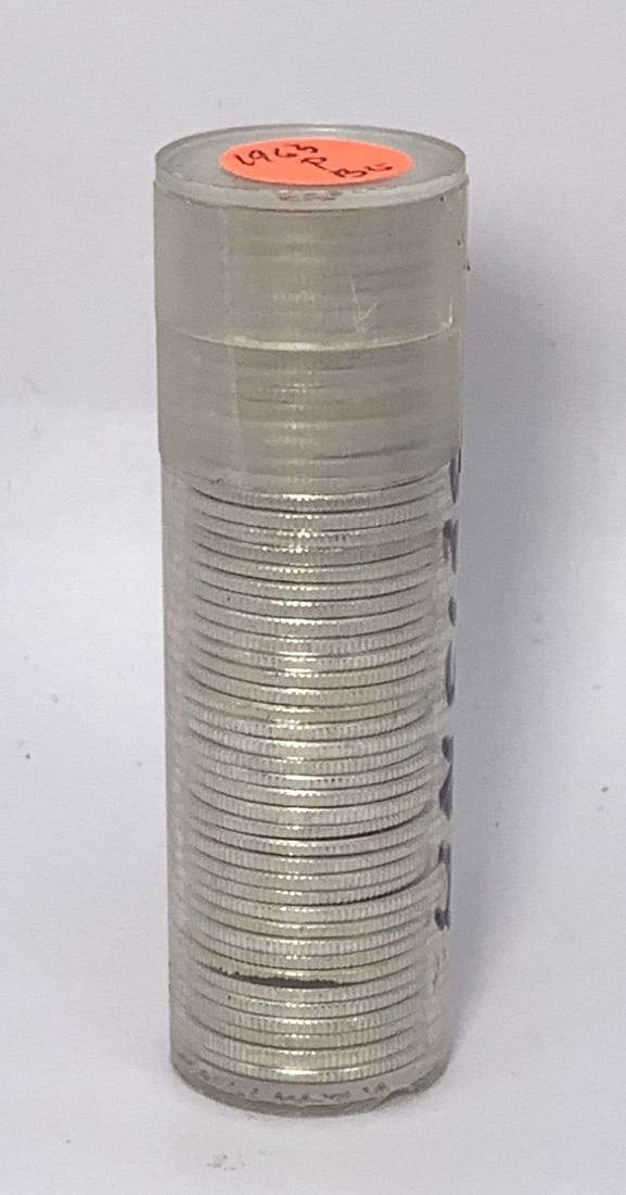 Last Minute! Roll (50-coins) 1964-P Mint Fresh Silver Roosevelt Dimes (1 of 2)