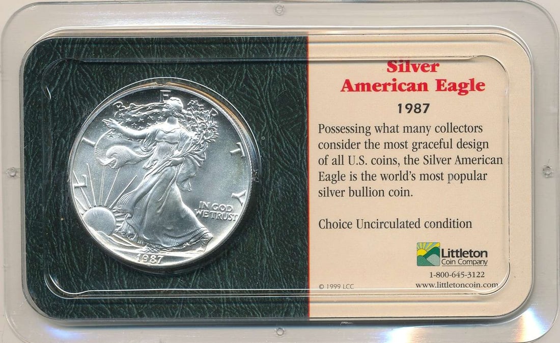 1987 American Silver Eagle Littleton Coin Company (1 of 2)