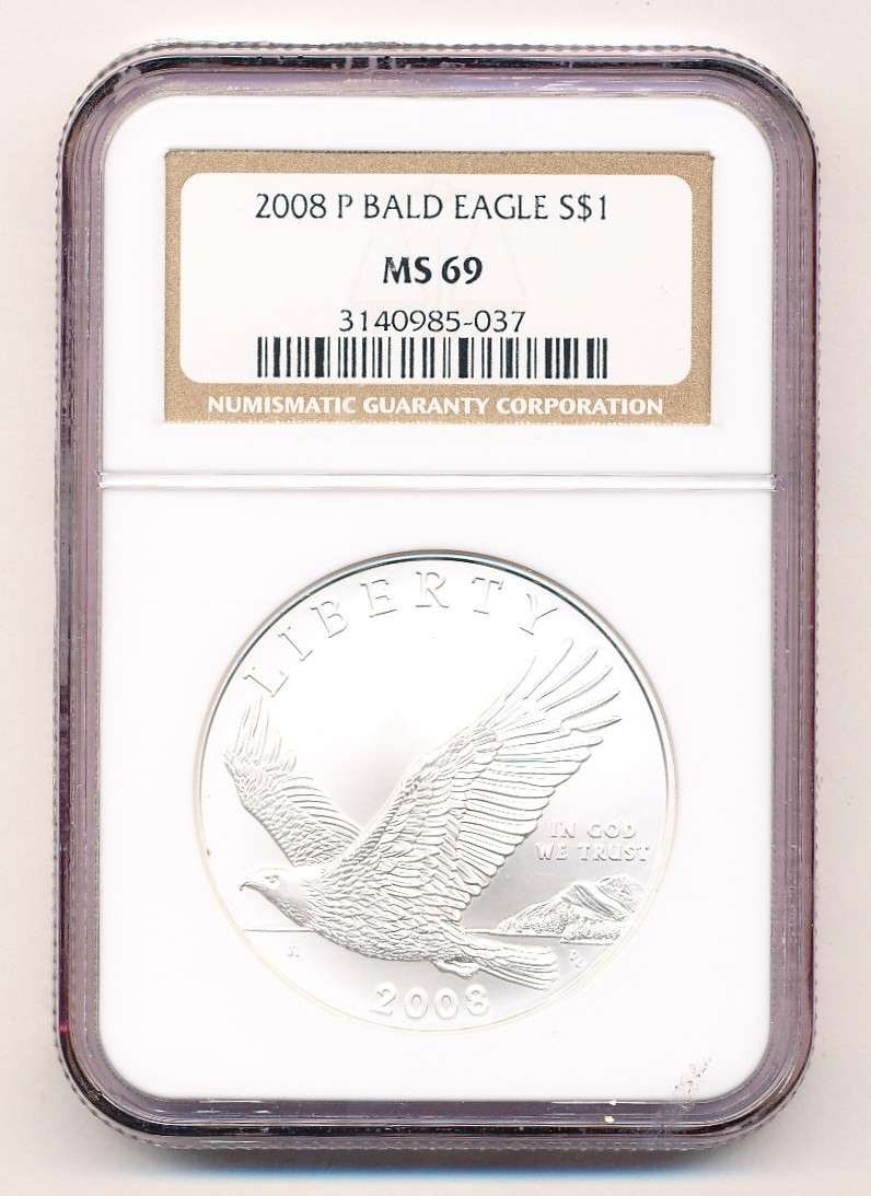 2008-P Bald Eagle Commemorative Silver Dollar NGC MS69 (1 of 4)