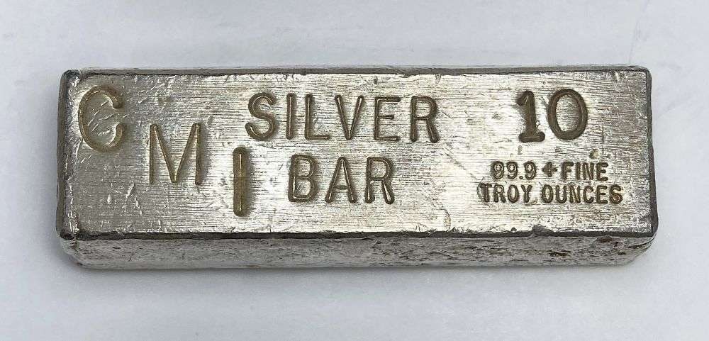 Vintage CMI 10 ozt .999 Silver Bar (1 of 4)
