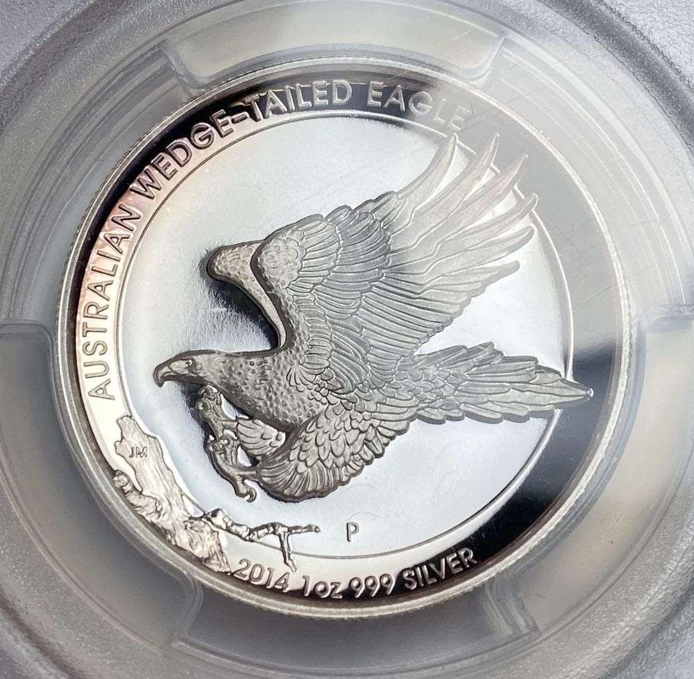 2014-P Australia Wedge-Tailed Eagle 1 ozt .999 Silver PCGS PR70 DCAM Signed By John M. Mercanti (1 of 6)