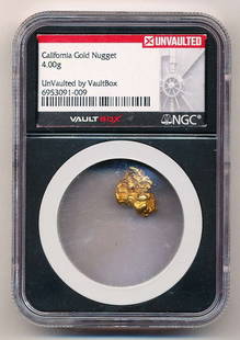 California Gold Nugget 4.00g NGC Unvaulted: Winner shall receive the exact coin shown here.