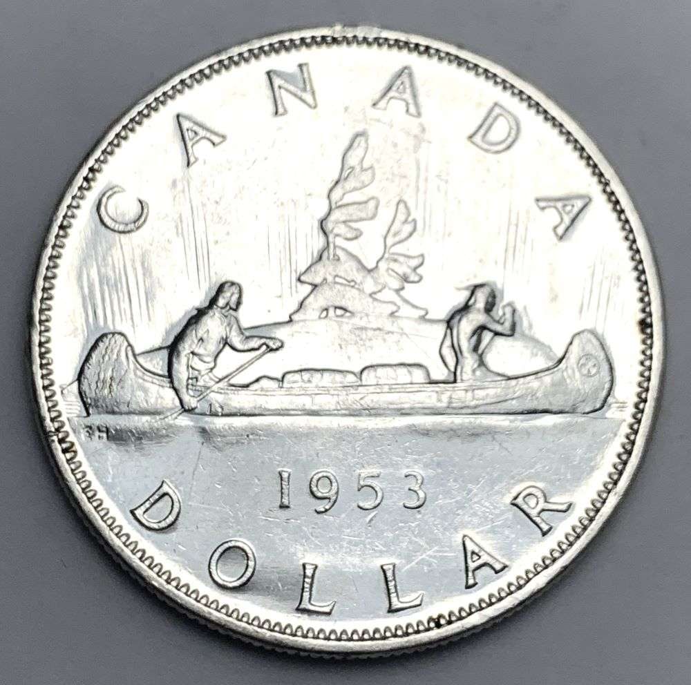 Better Date 1953 Canada Silver Dollar Elizabeth II (1 of 2)