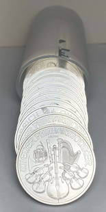 Roll (20-coins) 2022 Austria Philharmonic 1 ozt Silver: Winner shall receive the exact roll (20-coins) shown here.