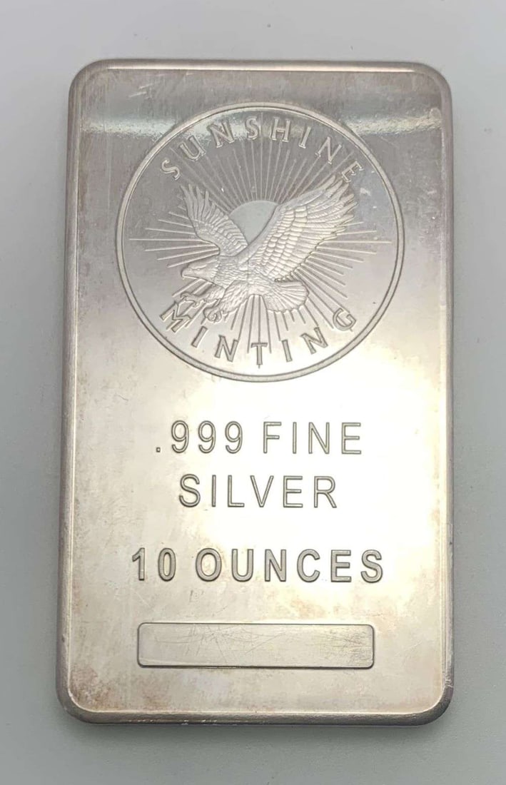 Sunshine Minting Eagle 10 ozt .999 Silver Bar (1 of 4)