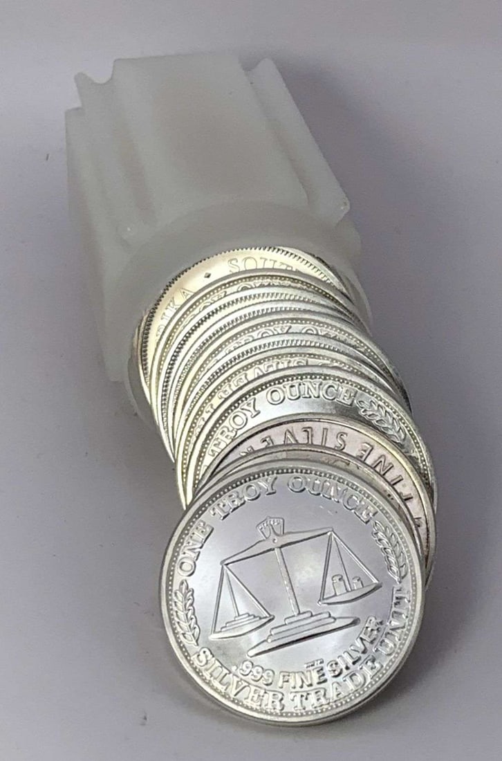 Last Minute! Roll (20-coins) Mixed Rounds 1 ozt .999 Silver: Winner shall receive the exact roll (20-coins) shown here. (MK/TVC=OIB)