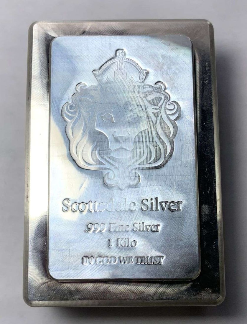 Last Minute! Scottsdale Silver Stacker 1 Kilo .999 Silver Bar (1 of 4)