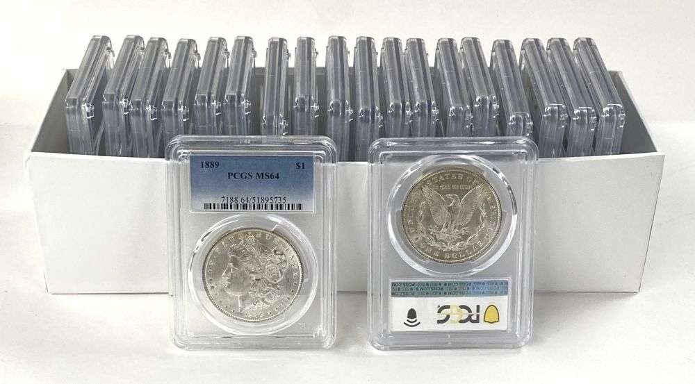 Last Minute! Box (20-coins) 1889 Morgan Silver Dollar PCGS MS64 (1 of 6)