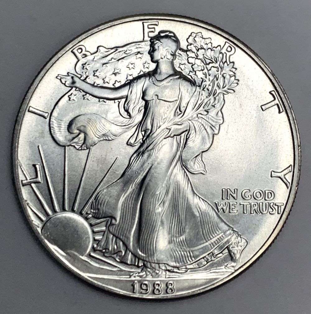 1988 American Silver Eagle: Winner shall receive the exact coin shown here. (RM/B)