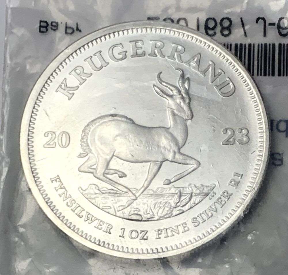 2023 South Africa Krugerrand Silver 1 ozt: Winner shall receive the exact coin shown here. (MK/B)