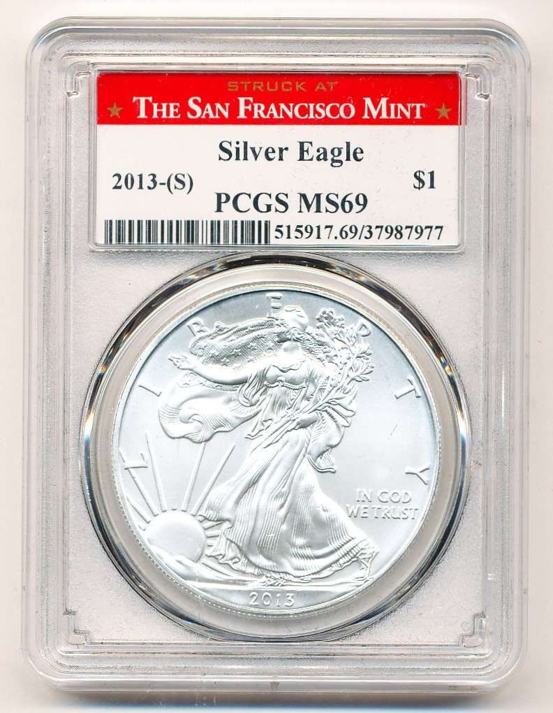2013(S) American Silver Eagle PCGS MS69 (1 of 4)