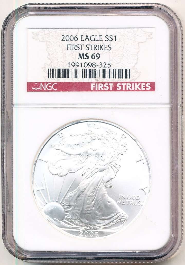 2006 American Silver Eagle NGC MS69 First Strikes (1 of 4)