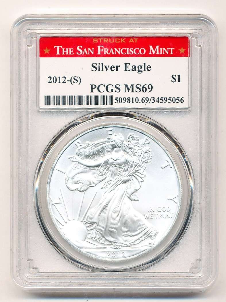 2012(S) American Silver Eagle PCGS MS69 (1 of 4)