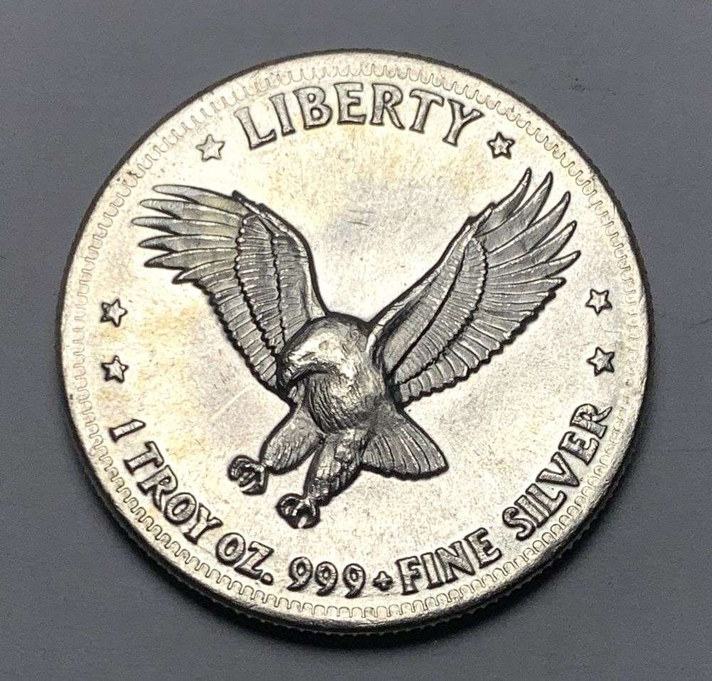 Liberty Eagle 1 ozt .999 Silver Trade Unit: Winner shall receive the exact coin shown here. (MK/B)