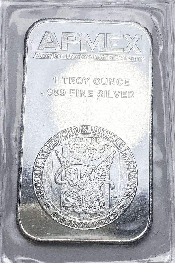 Apmex 1 ozt .999 Silver Bar: Winner shall receive (1) bar precisely resembling the one shown here. (RR/B)