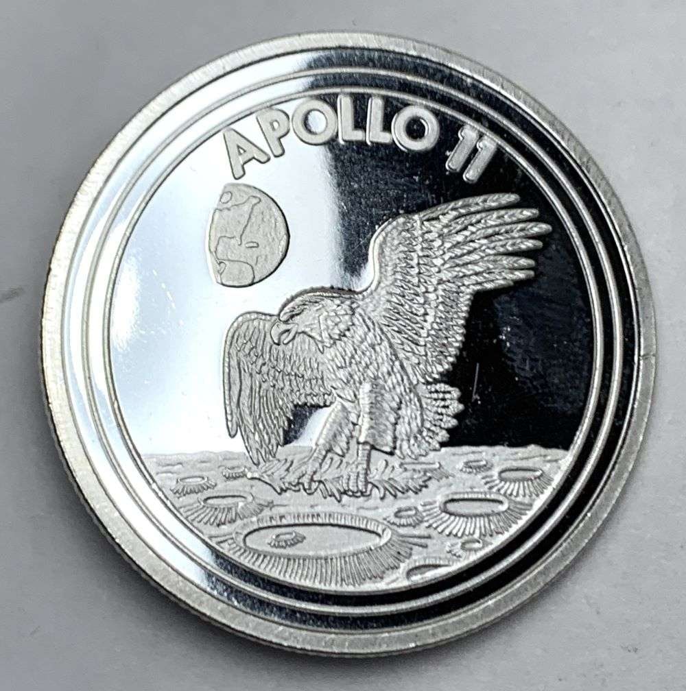1969-2019 Apollo 11 NASA Commemorative Proof 1 ozt .999 Silver (1 of 2)