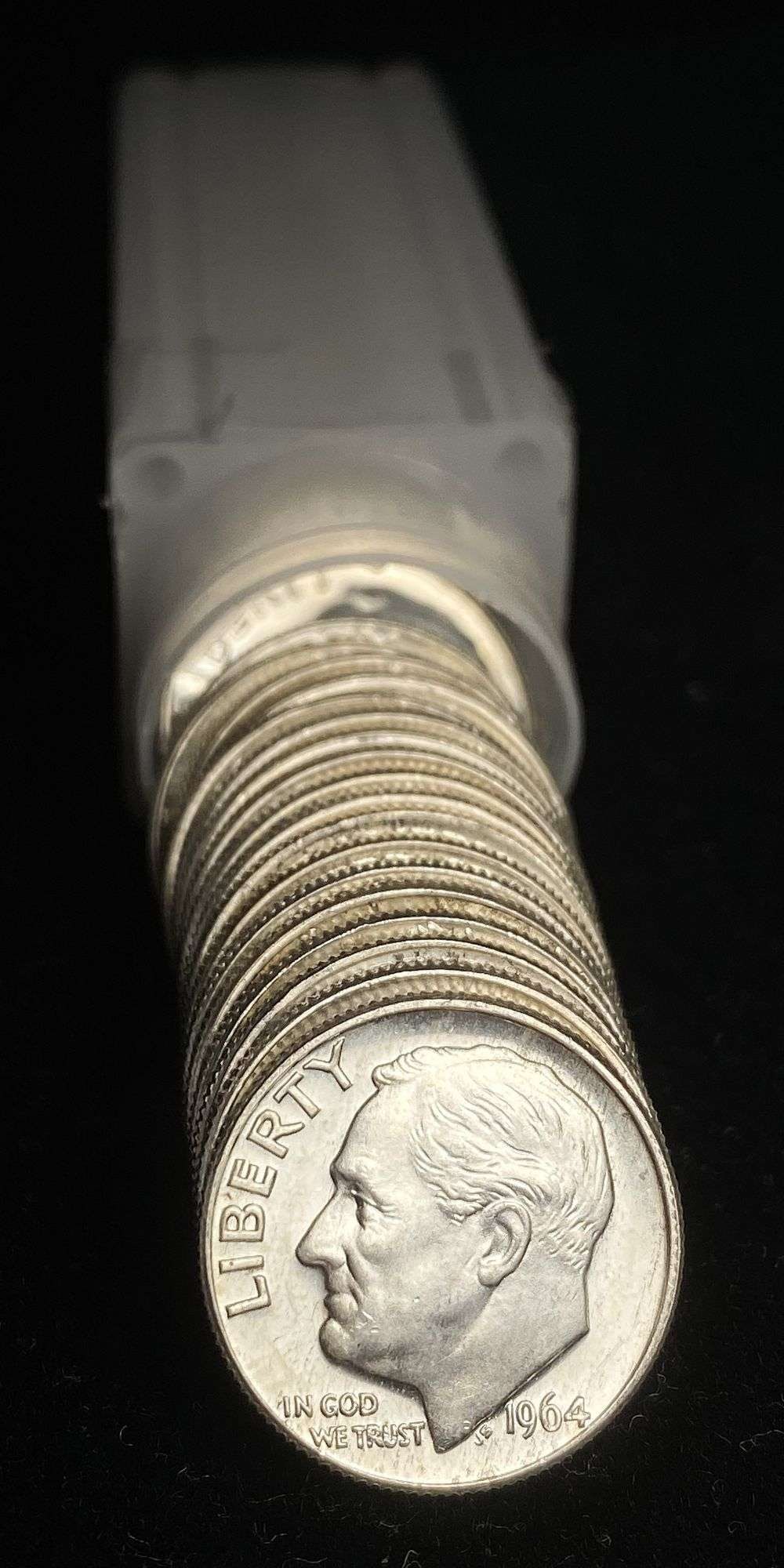 Roll (50-coins) 1964-D Roosevelt Silver Dimes BU (1 of 3)