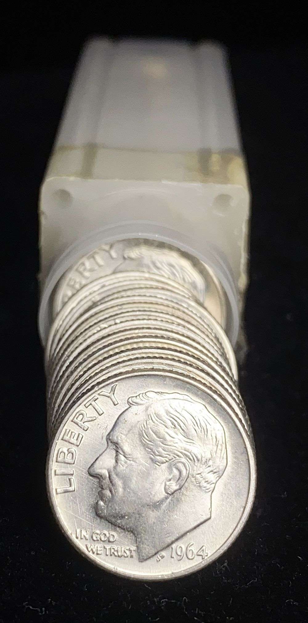 Roll (50-coins) 1964-D Roosevelt Silver Dimes BU (1 of 3)