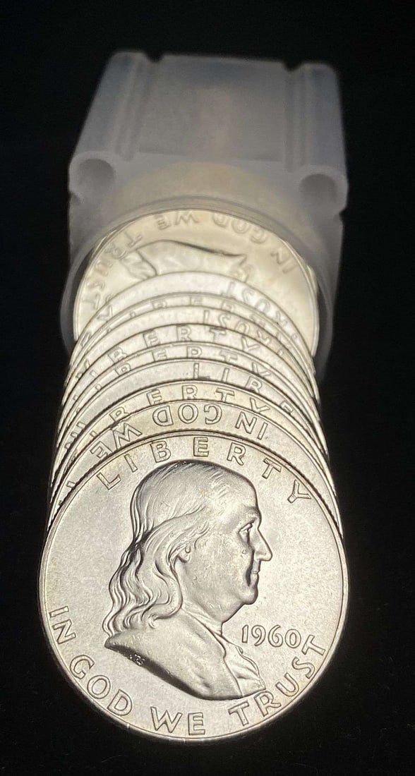 Roll (20-coins) Premium Condition Mixed Franklin Silver Half Dollars (1 of 4)