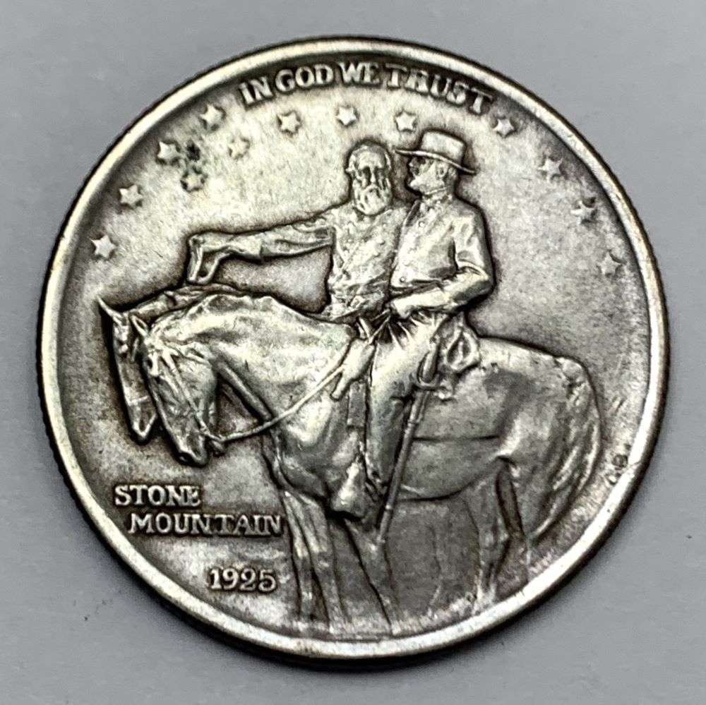 1925 Stone Mountain Commemorative Silver Half Dollar AU58 (1 of 3)