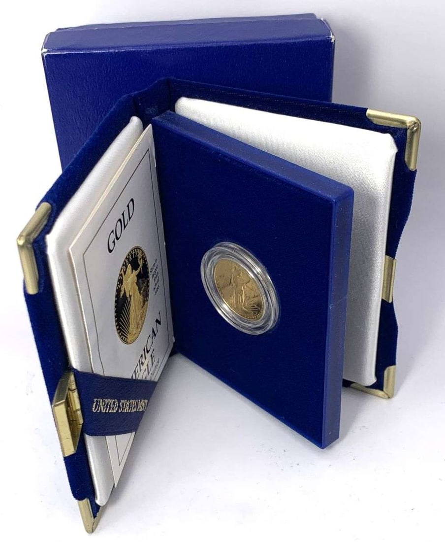 Last Minute! Proof Roman Num. 1989-P American $10 Gold Eagle 1/4 ozt: Winner shall receive the exact coin shown here. (MK/LBOF)