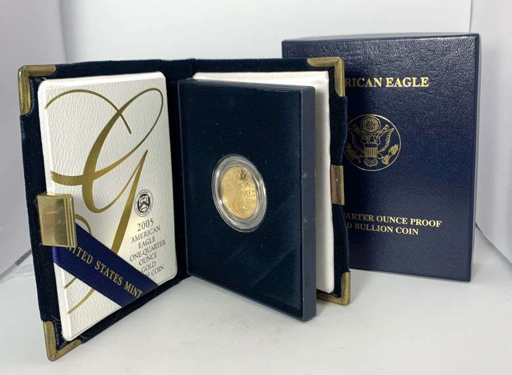 Last Minute! 2005 American $10 Proof Gold Eagle 1/4th ozt: Winner shall receive the exact coin shown here. (RM/LBOF