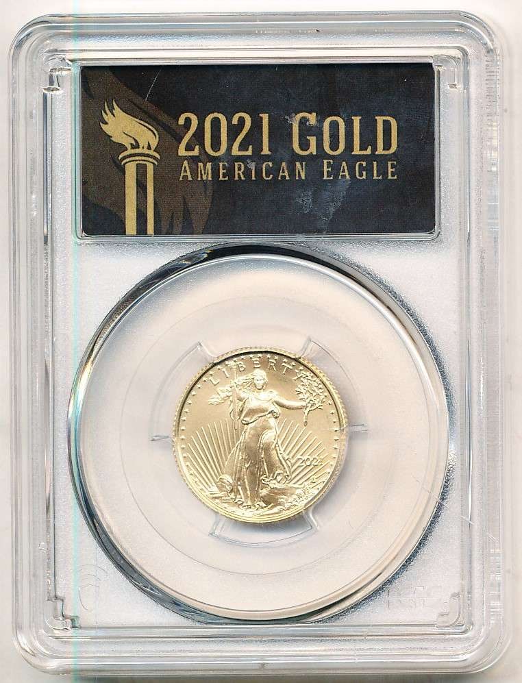 Last Minute! 2021 American $10 Gold Eagle Type 2 1/4th ozt PCGS MS70 First Strike (1 of 4)