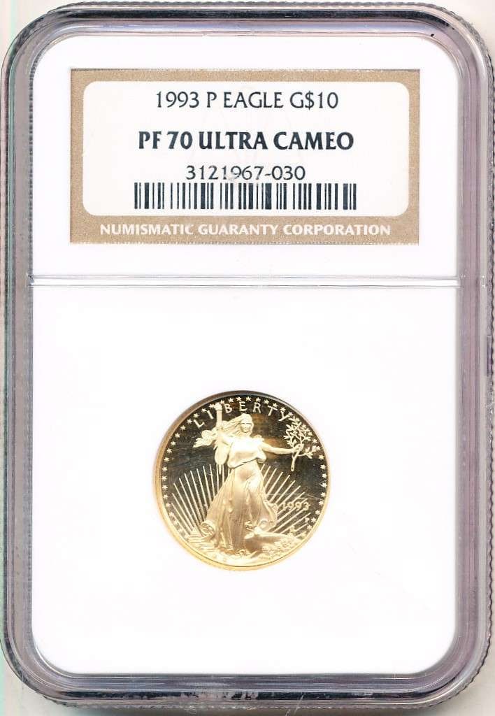 Last Minute! 1993-P American $10 Gold Eagle 1/4th ozt NGC PF70 Ultra Cameo (1 of 4)
