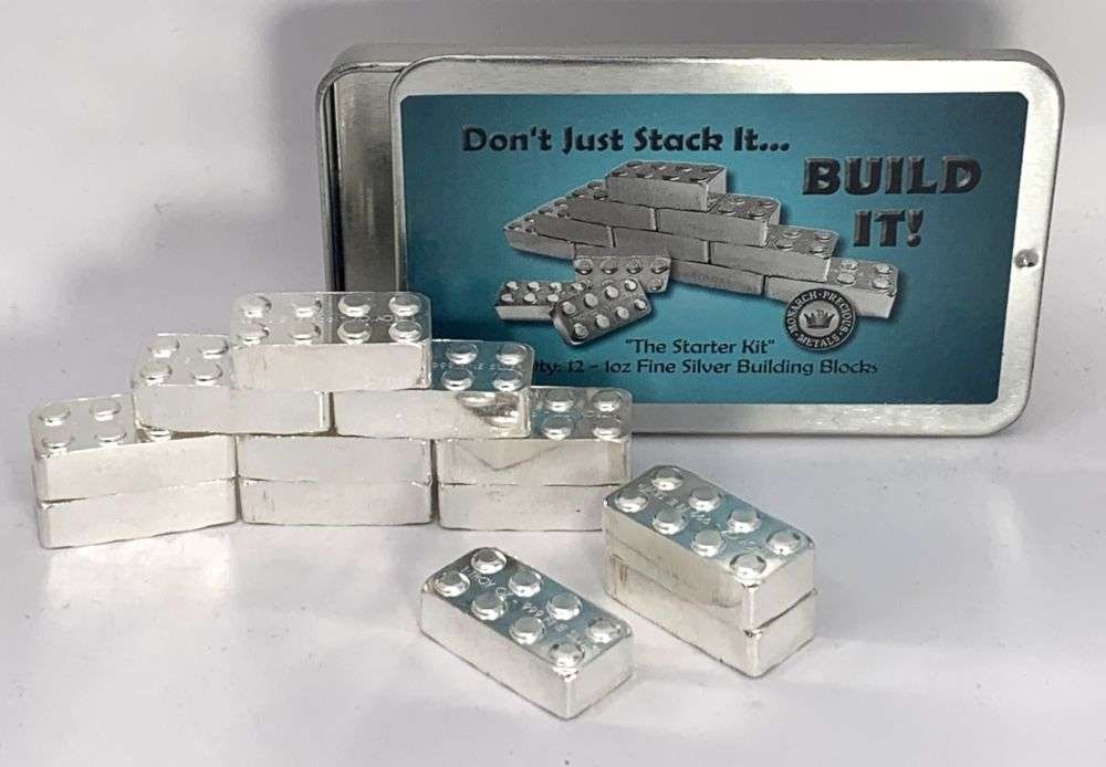 Last Minute! Monarch Lego 1 ozt .999 Silver Set (12-bars) (1 of 5)