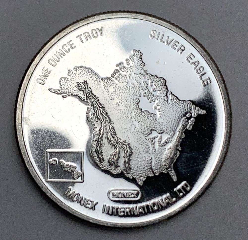 1982 Monex International LTD Proof 1 ozt .999 Silver: Winner shall receive (1) coin precisely resembling the one shown here. (RM/B)