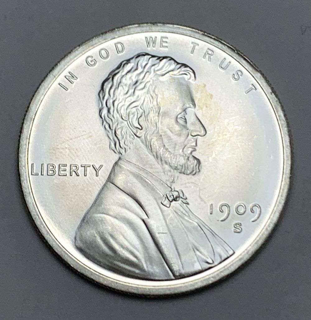 1909-S Lincoln Cent Design 1 ozt .999 Silver: Winner shall receive (1) coin precisely resembling the one shown here. (RM/B)