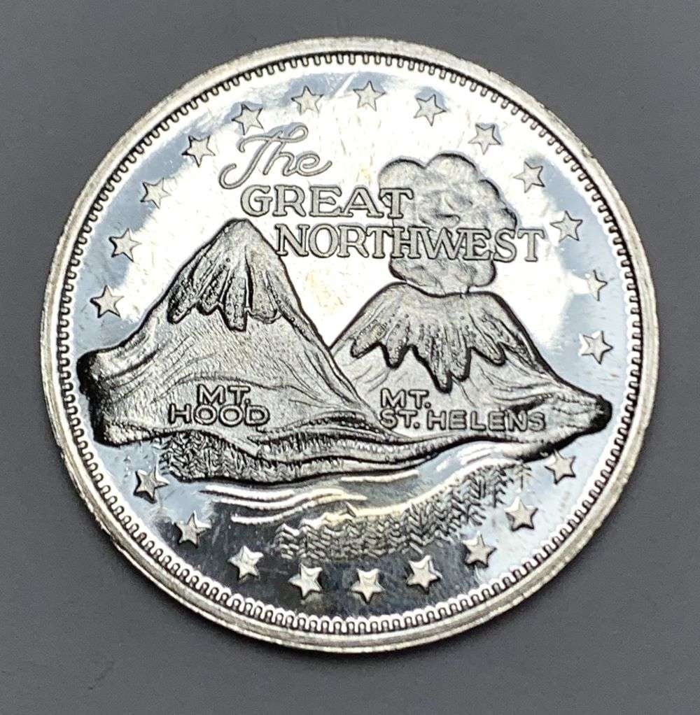 The Great Northwest 1 ozt .999 Silver: Winner shall receive (1) coin precisely resembling the one shown here. (RM/B)