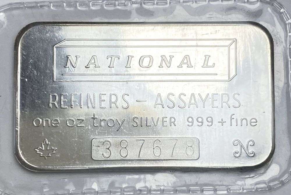 National Refiners-Assayers 1 ozt .999 Silver Bar: Winner shall receive (1) bar precisely resembling the one shown here. (RR/B)