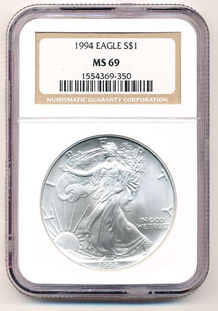 1994 American Silver Eagle NGC MS69 (1 of 4)