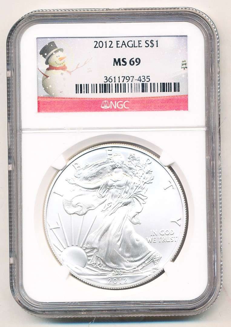 2012 American Silver Eagle NGC MS69 (1 of 4)