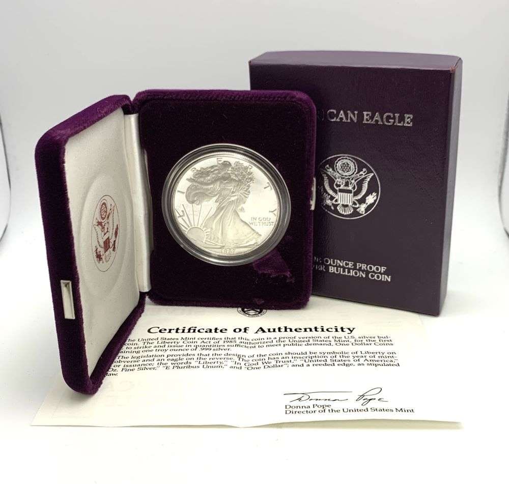1987-S American Silver Eagle PF69+ OGP (1 of 4)