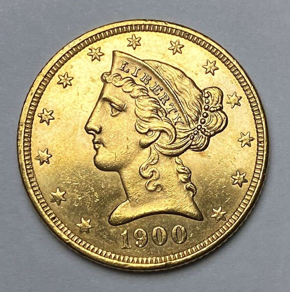 1900 Gold $5 Liberty Head MS64 PL Details: Winner shall receive the exact coin shown here. (RR/LBEB)