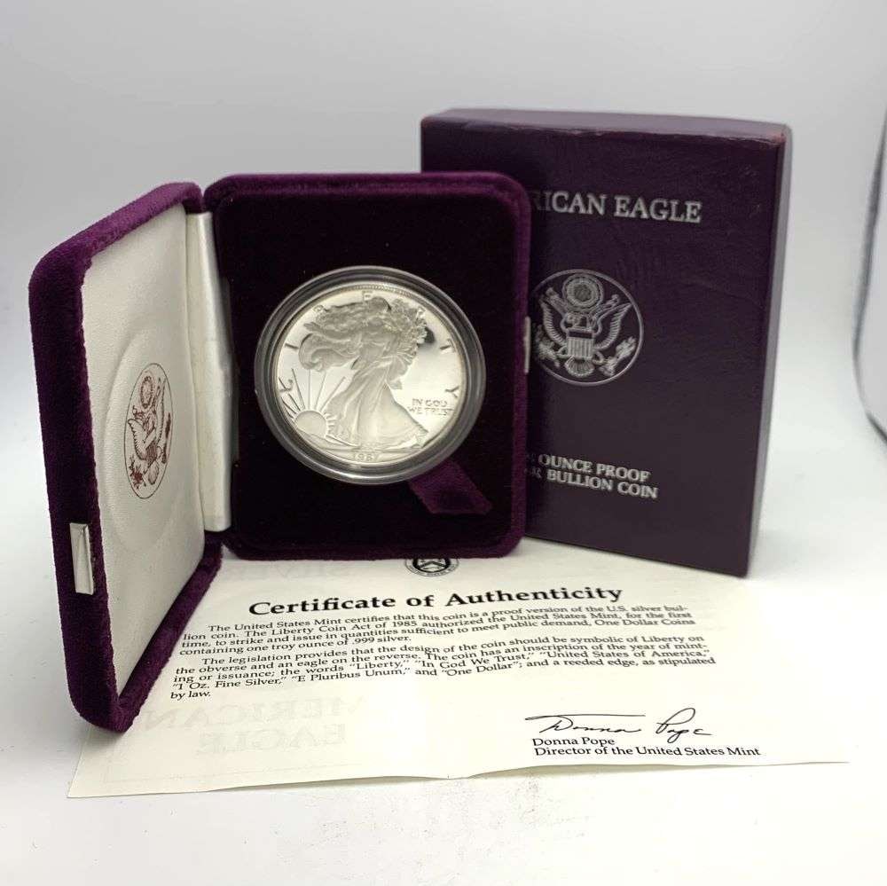 1987-S American Silver Eagle PF69+ OGP (1 of 4)