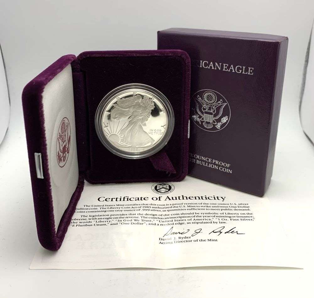 1992-S American Silver Eagle PF69+ OGP (1 of 4)