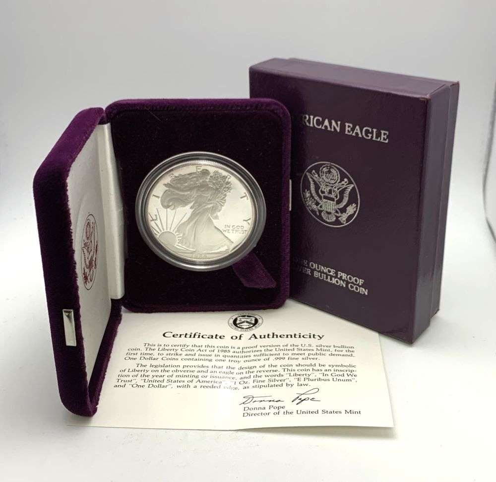First Year 1986-S American Silver Eagle PF69+ OGP (1 of 4)