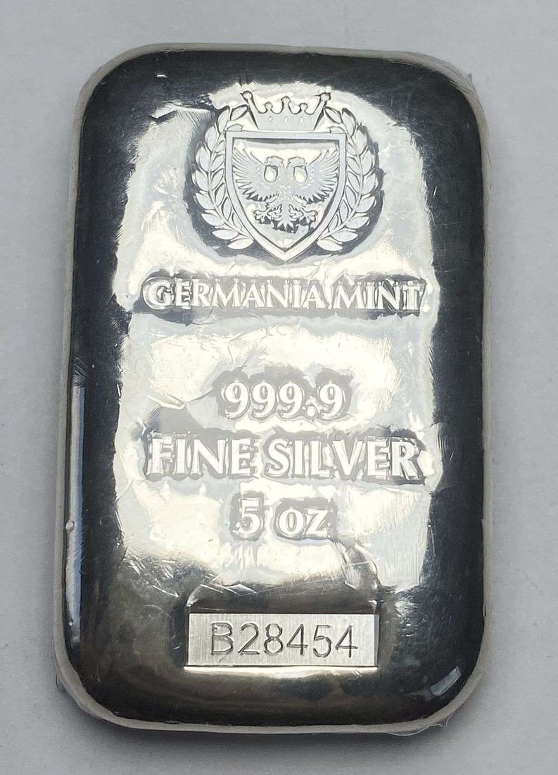Germania Mint 5 ozt .9999 Silver Bar (1 of 4)