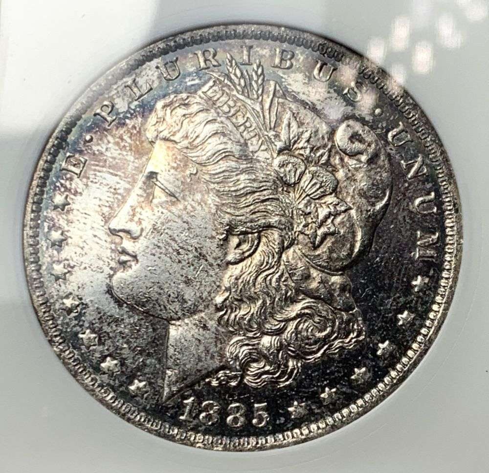 Vintage Soapbox 1885-O Morgan Silver Dollar MS62 PL (1 of 4)