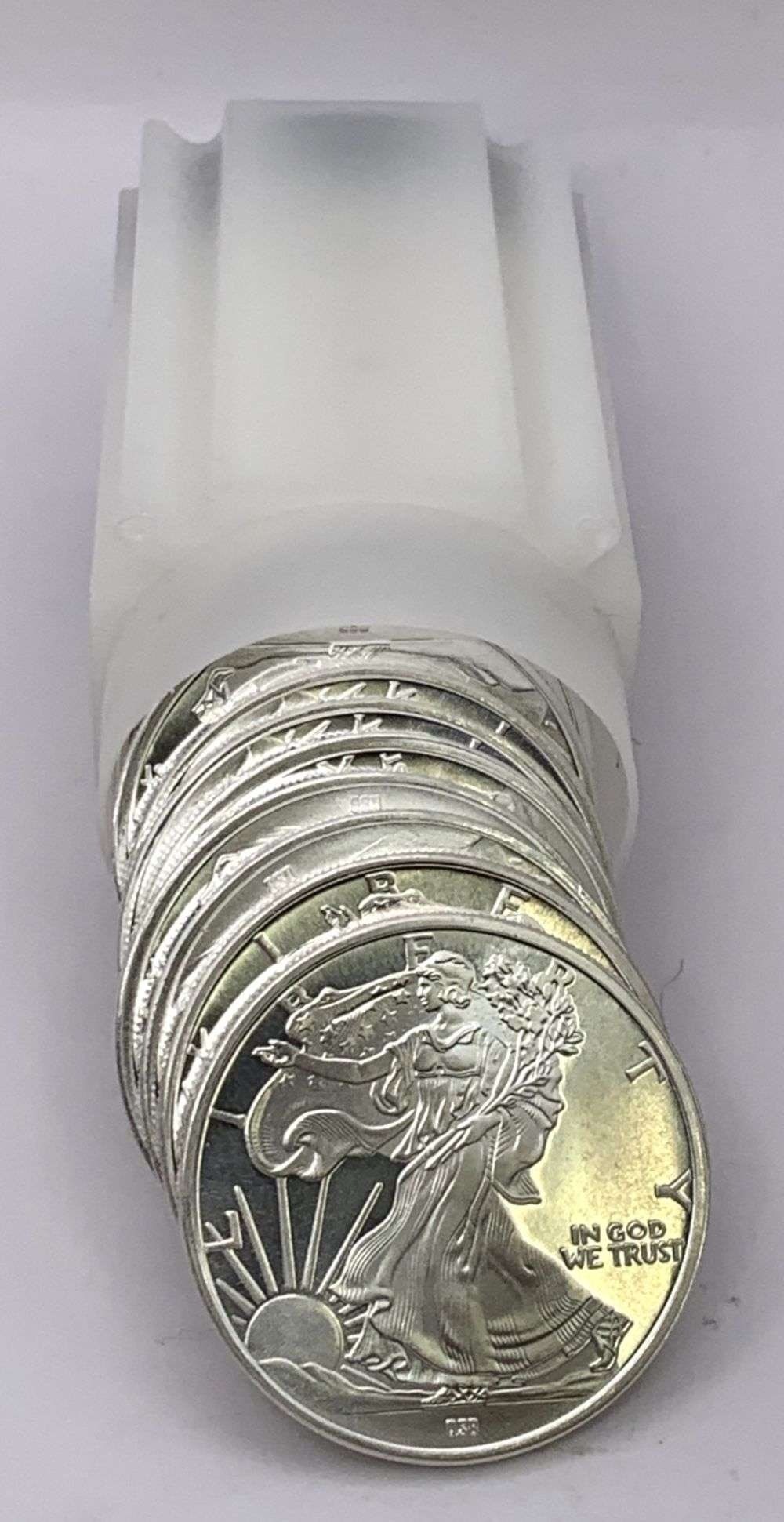 Last Minute! Roll (20-coins) Walking Liberty Design 1 ozt .999 Silver: Winner shall receive the exact roll (20-coins) shown here. (MK/LBLL)