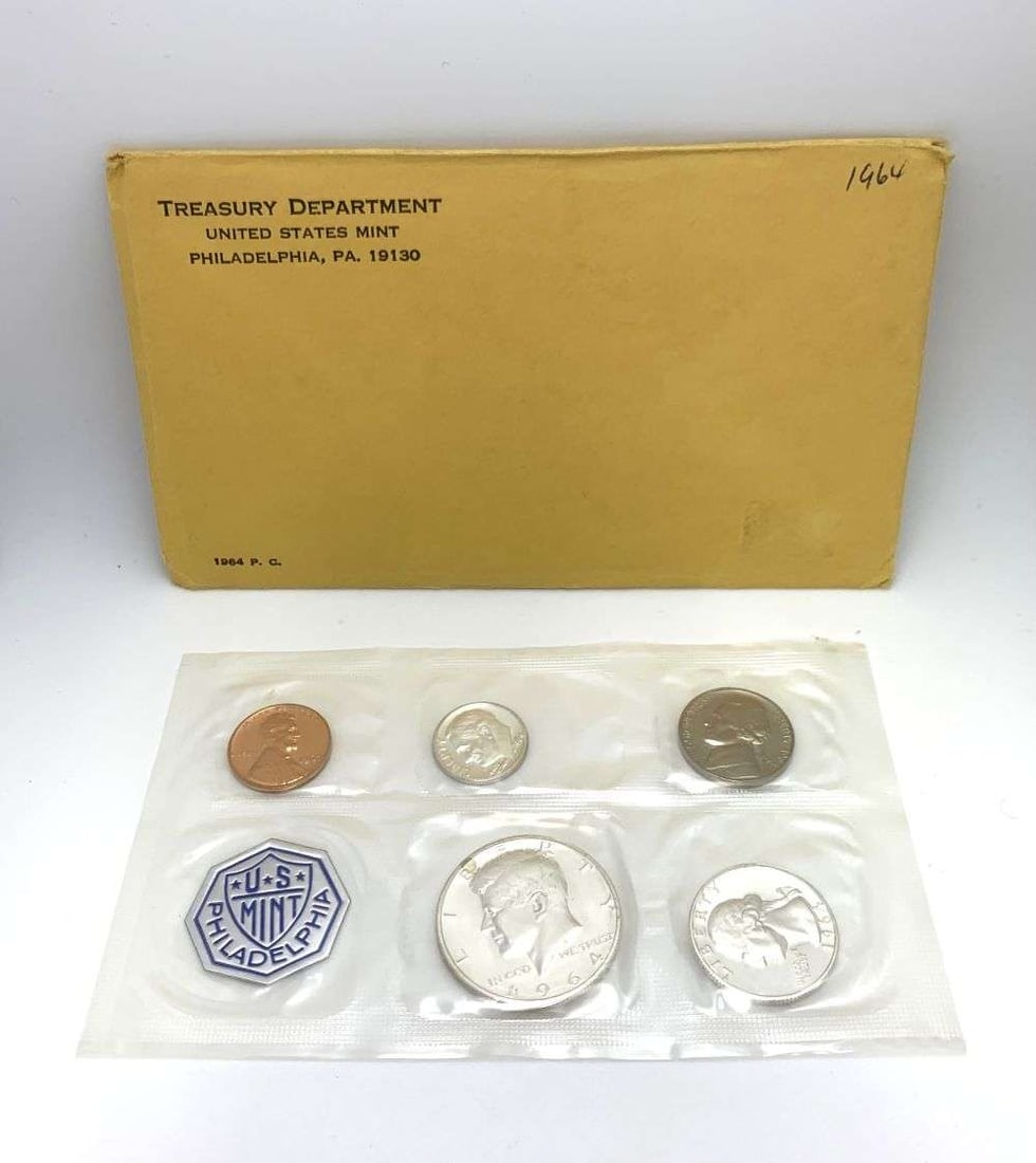 1964 United States Proof Silver Set (5-coins): Winner shall receive the exact set (5-coins) shown here. (RM/B)