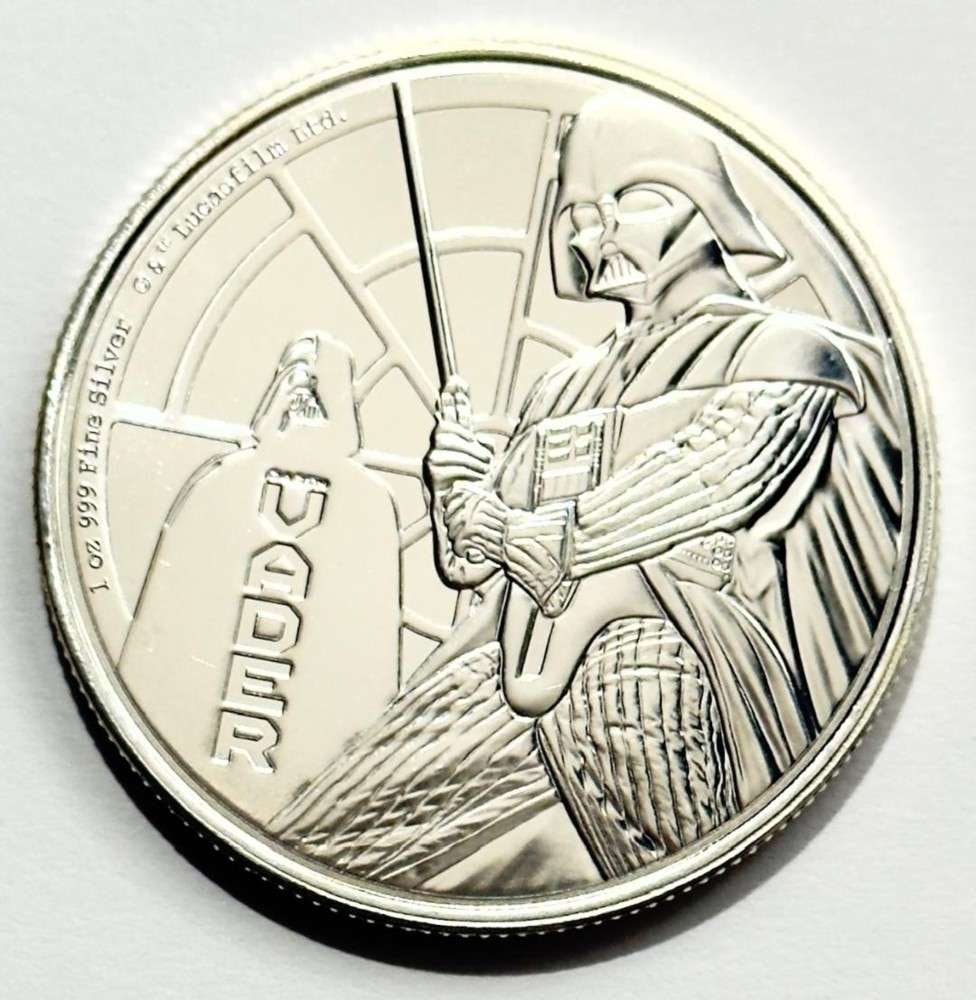 2022 NIUE $2 Darth Vader 1 ozt .999 Silver: Winner shall receive the exact coin shown here. (SJ/B)