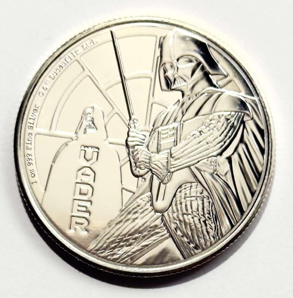 2022 NIUE $2 Darth Vader 1 ozt .999 Silver: Winner shall receive the exact coin shown here. (SJ/B)
