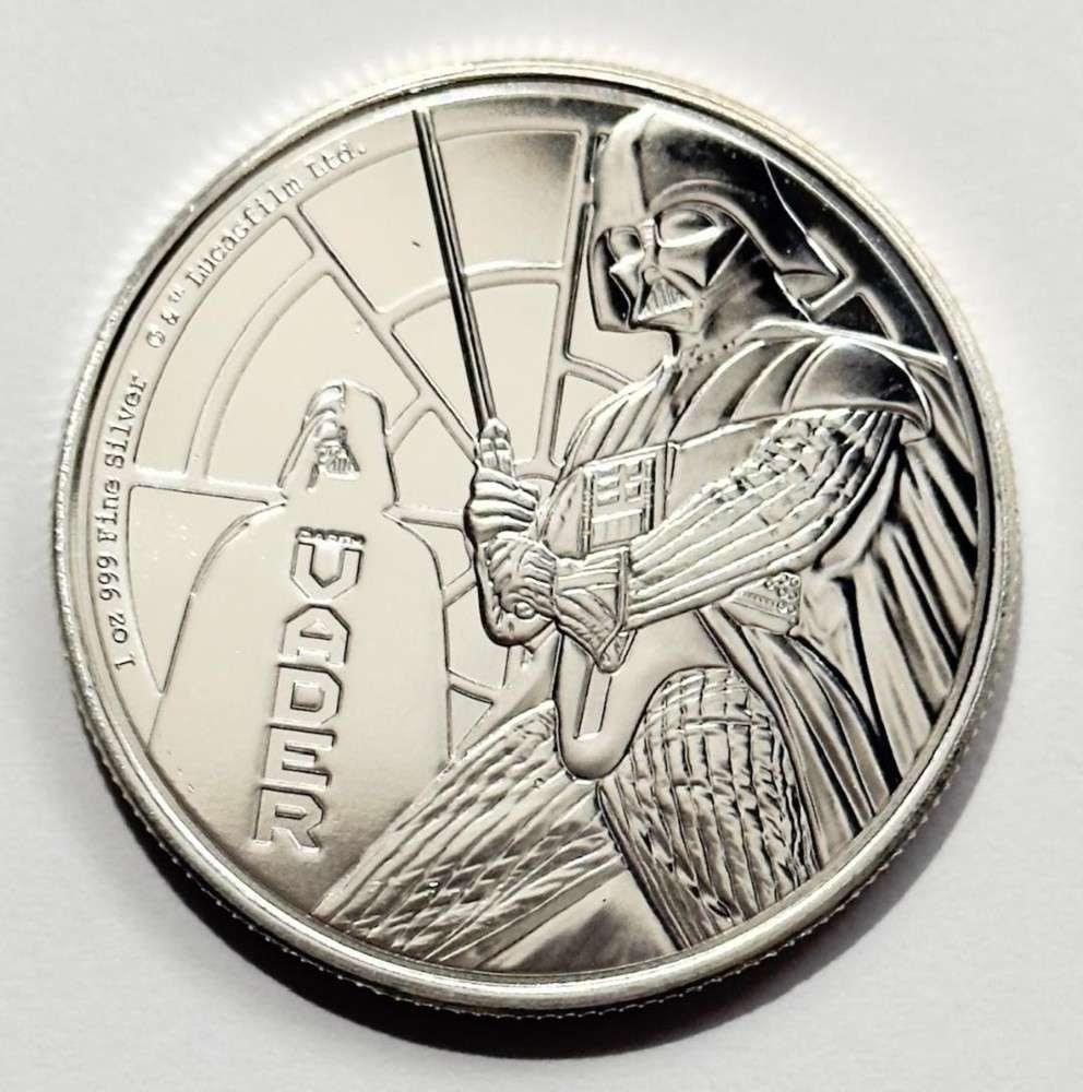 2022 NIUE $2 Darth Vader 1 ozt .999 Silver: Winner shall receive the exact coin shown here. (SJ/B)
