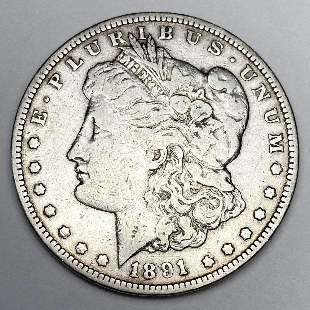 1891-CC Morgan Silver Dollar VF (1 of 2)